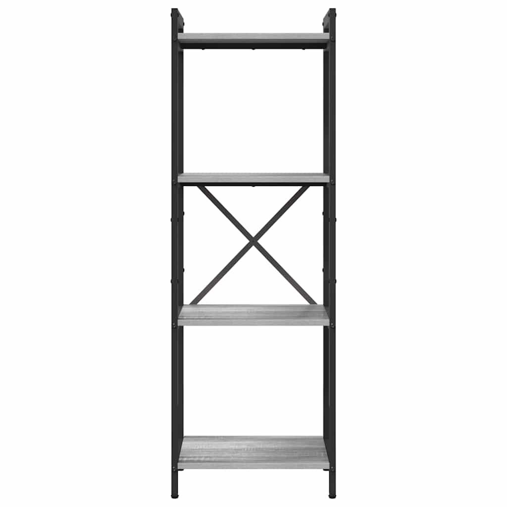 Bibliothèque Sonoma gris 40 x 30 x 118 cm Bois d'ingénierie - XIOS