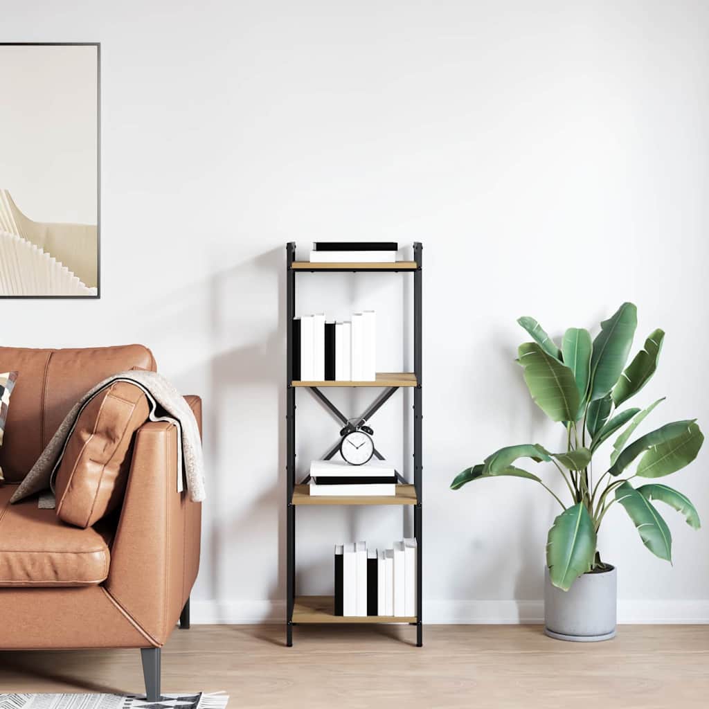 Bibliothèque chêne artisanal 40 x 30 x 118 cm Bois d'ingénierie - XIOS