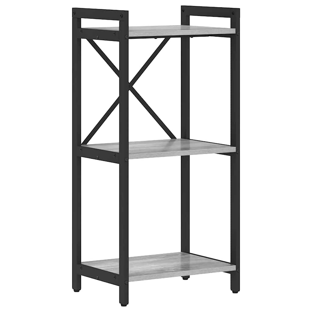 Bibliothèque Sonoma gris 40 x 30 x 83 cm Bois d'ingénierie - XIOS