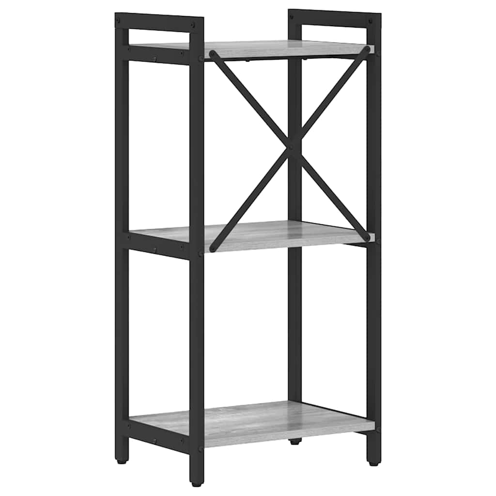 Bibliothèque Sonoma gris 40 x 30 x 83 cm Bois d'ingénierie - XIOS