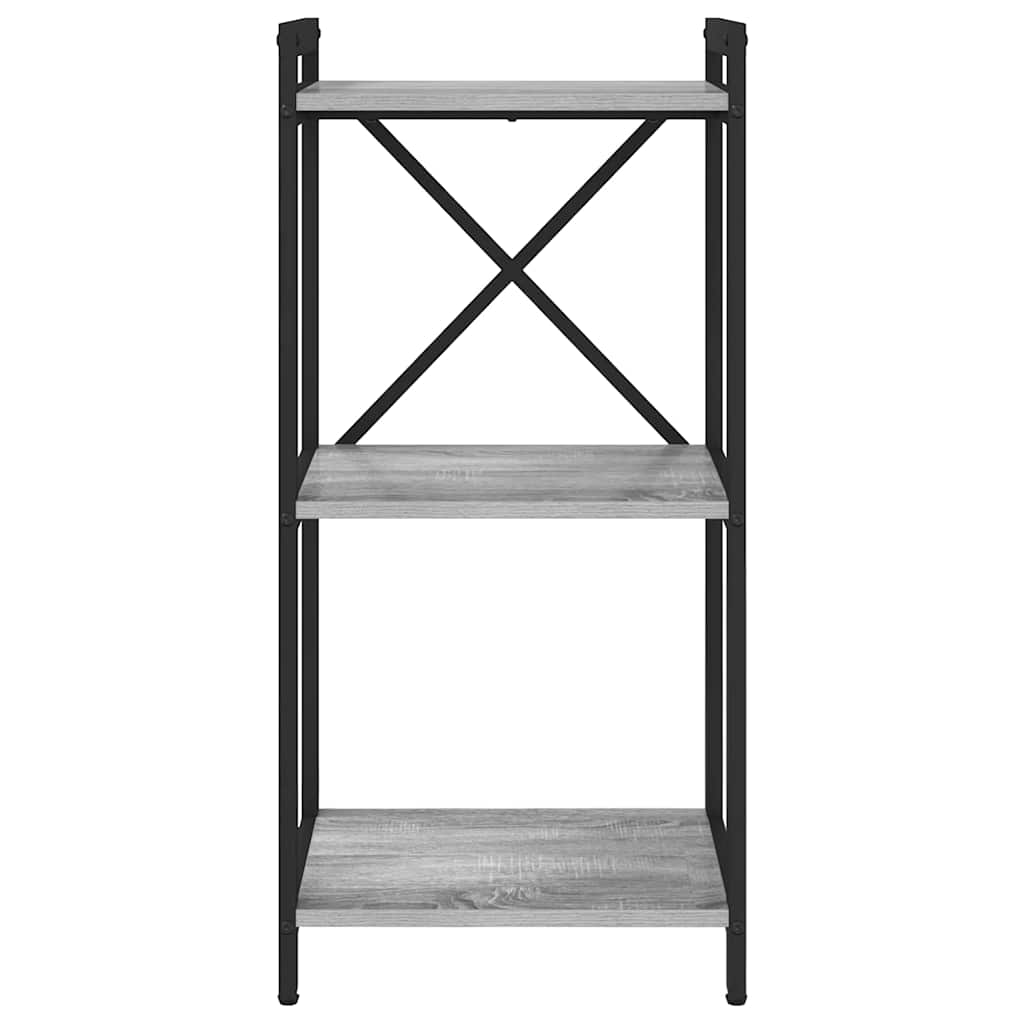 Bibliothèque Sonoma gris 40 x 30 x 83 cm Bois d'ingénierie - XIOS