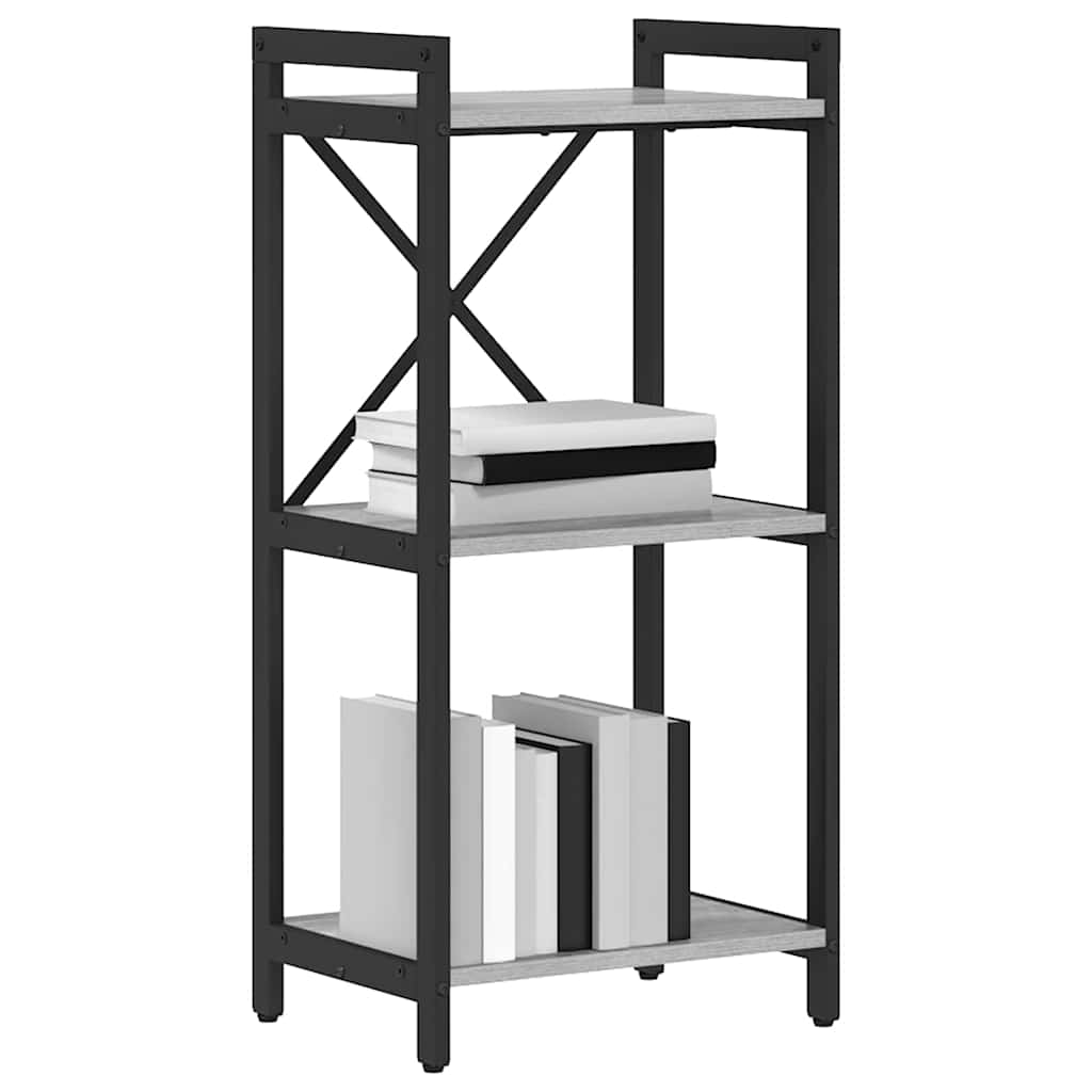 Bibliothèque Sonoma gris 40 x 30 x 83 cm Bois d'ingénierie - XIOS