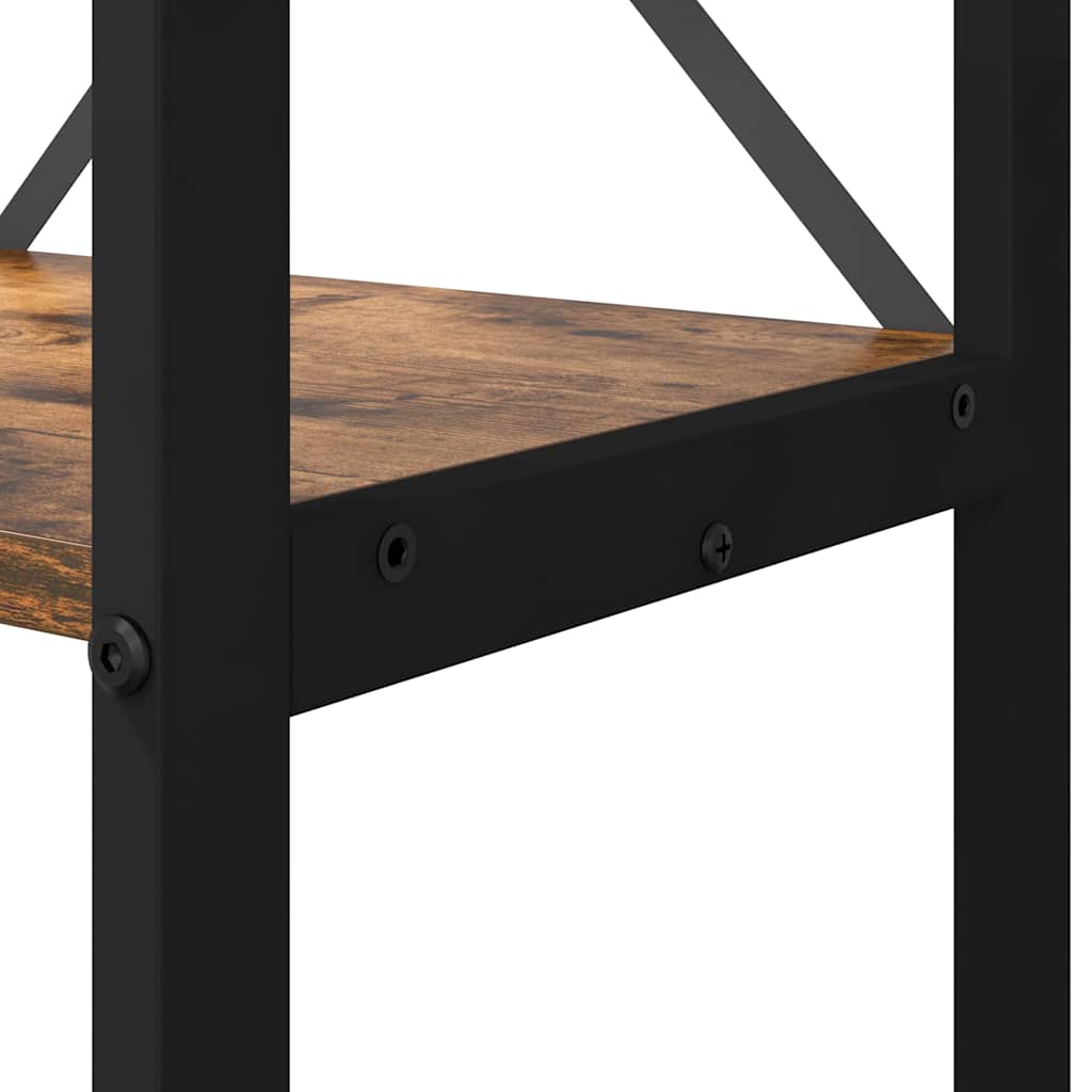 Bibliothèque Chêne fumé 60 x 30 x 188 cm Bois d'ingénierie - XIOS