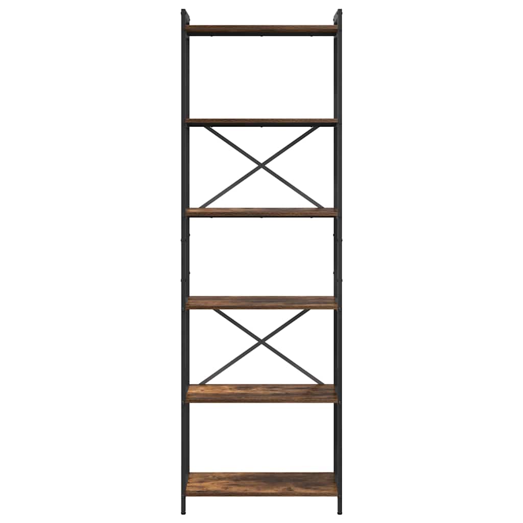 Bibliothèque Chêne fumé 60 x 30 x 188 cm Bois d'ingénierie - XIOS