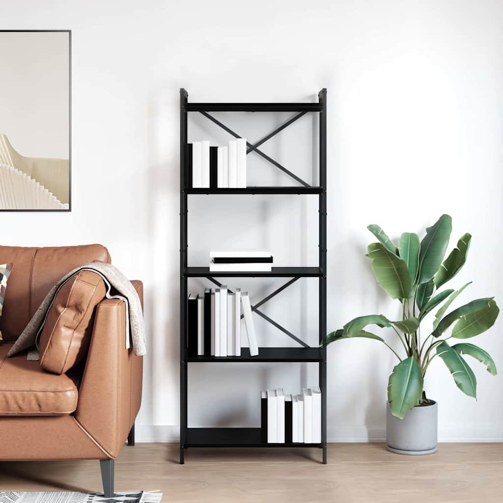 Bibliothèque Chêne noir 60 x 30 x 153 cm Bois d'ingénierie - XIOS