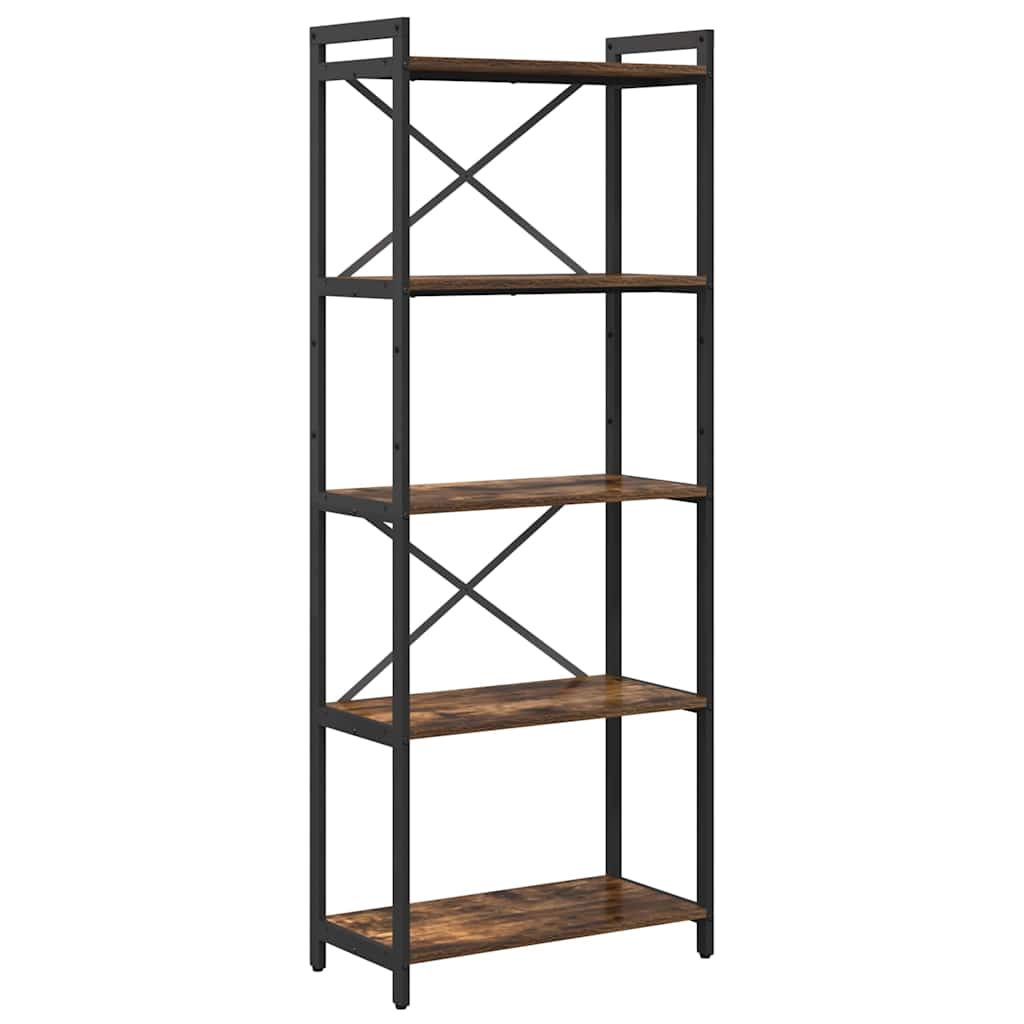 Bibliothèque Chêne fumé 60 x 30 x 153 cm Bois d'ingénierie - XIOS