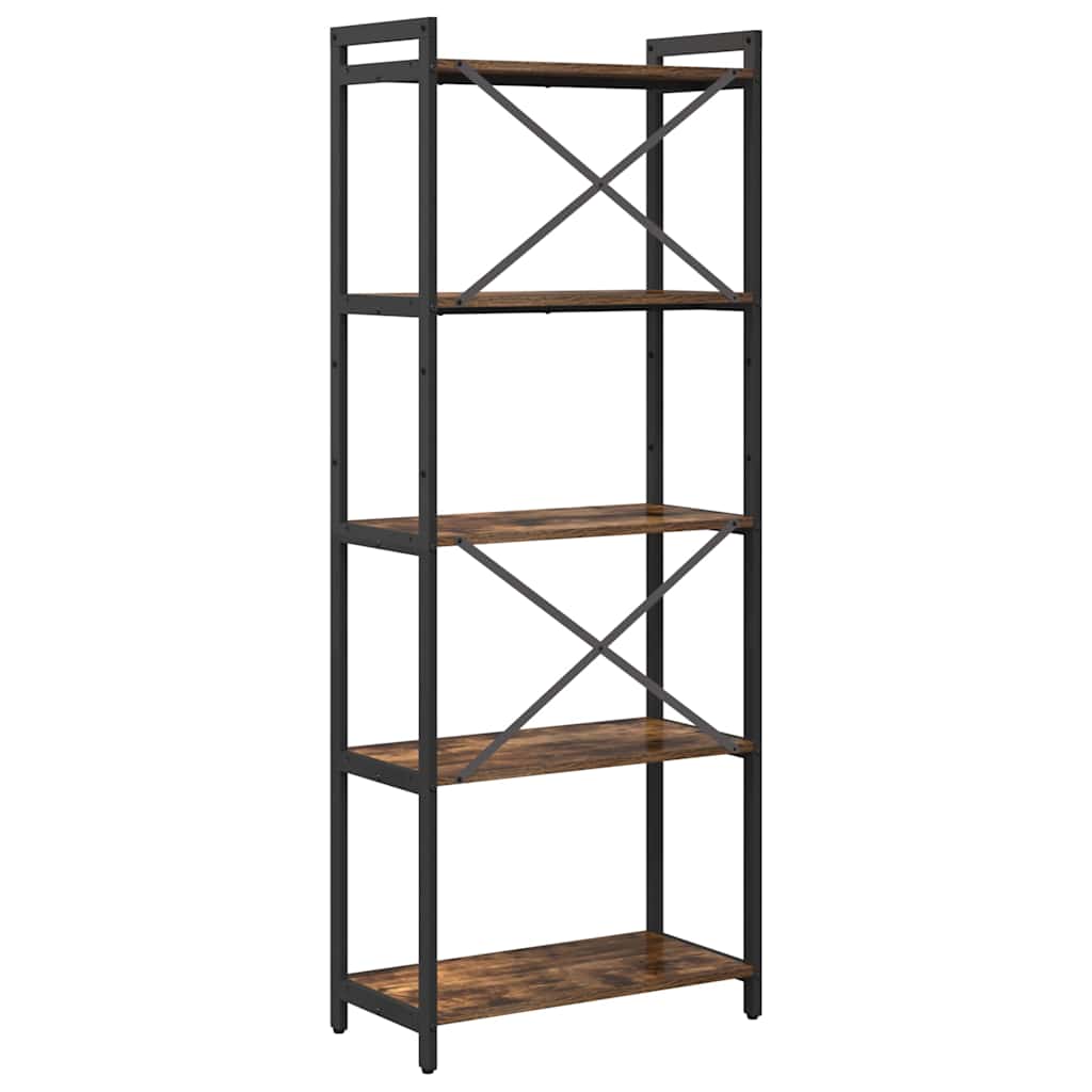 Bibliothèque Chêne fumé 60 x 30 x 153 cm Bois d'ingénierie - XIOS