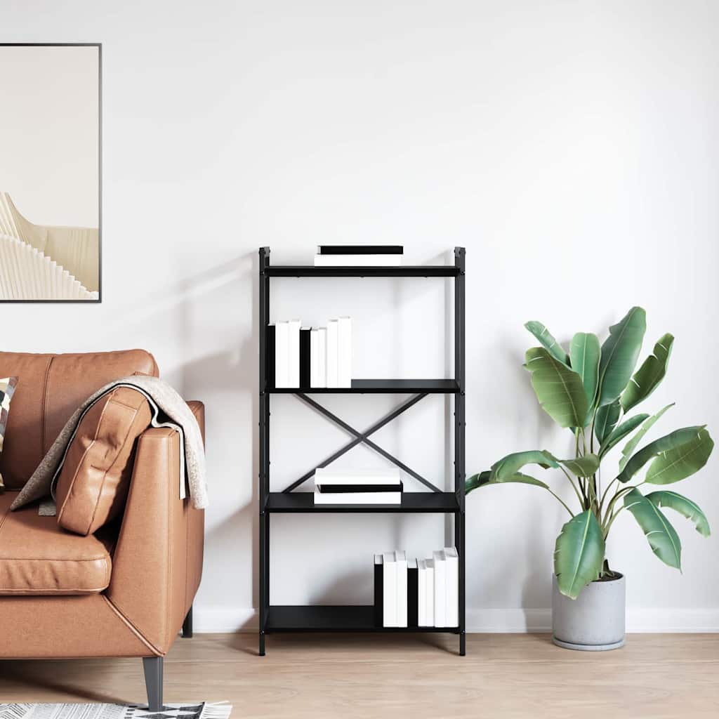 Étagère 60 x 30 x 120 cm Bois d'ingénierie Chêne noir - XIOS