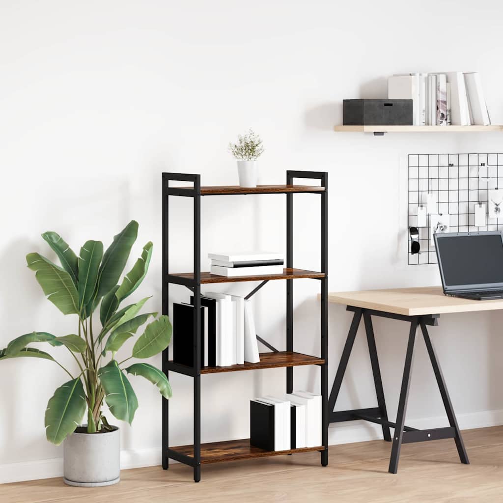 Bibliothèque Chêne fumé 60 x 30 x 118 cm Bois d'ingénierie - XIOS