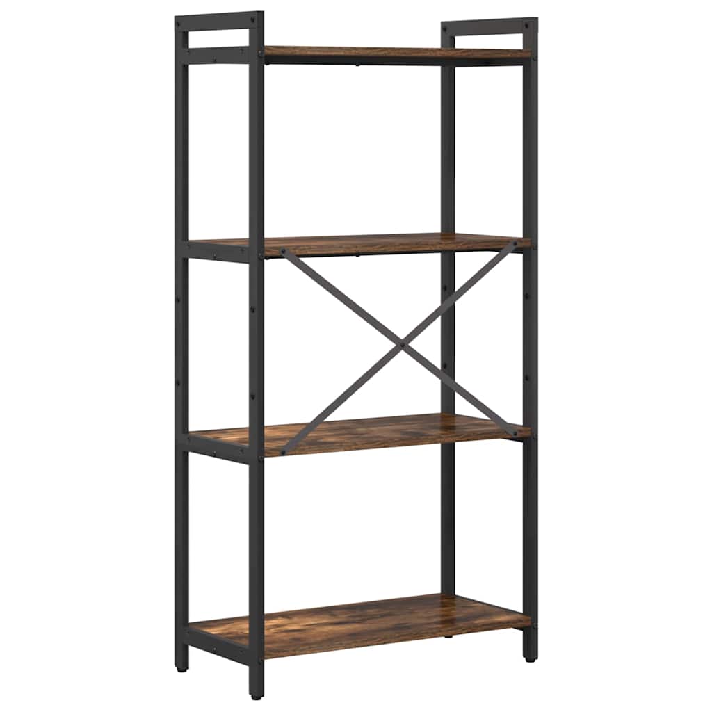 Bibliothèque Chêne fumé 60 x 30 x 118 cm Bois d'ingénierie - XIOS