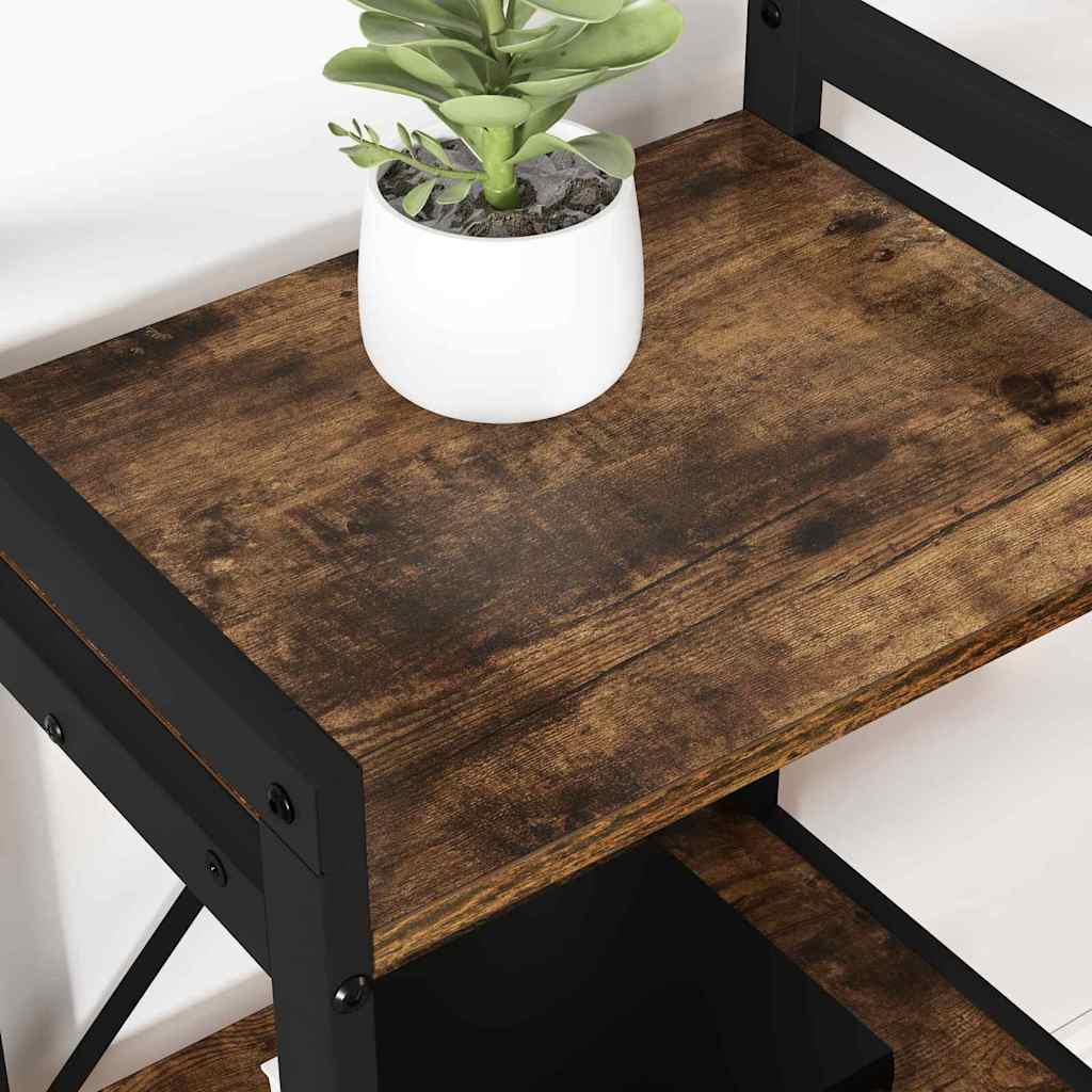Étagère 60 x 30 x 85 cm Bois d'ingénierie Chêne fumé - XIOS