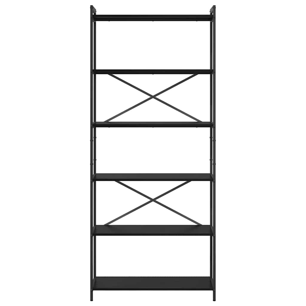 Bibliothèque Chêne noir 80 x 30 x 188 cm Bois d'ingénierie - XIOS