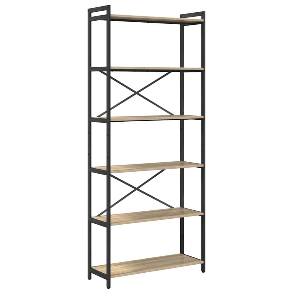 Bibliothèque Chêne sonoma 80 x 30 x 188 cm Bois d'ingénierie - XIOS