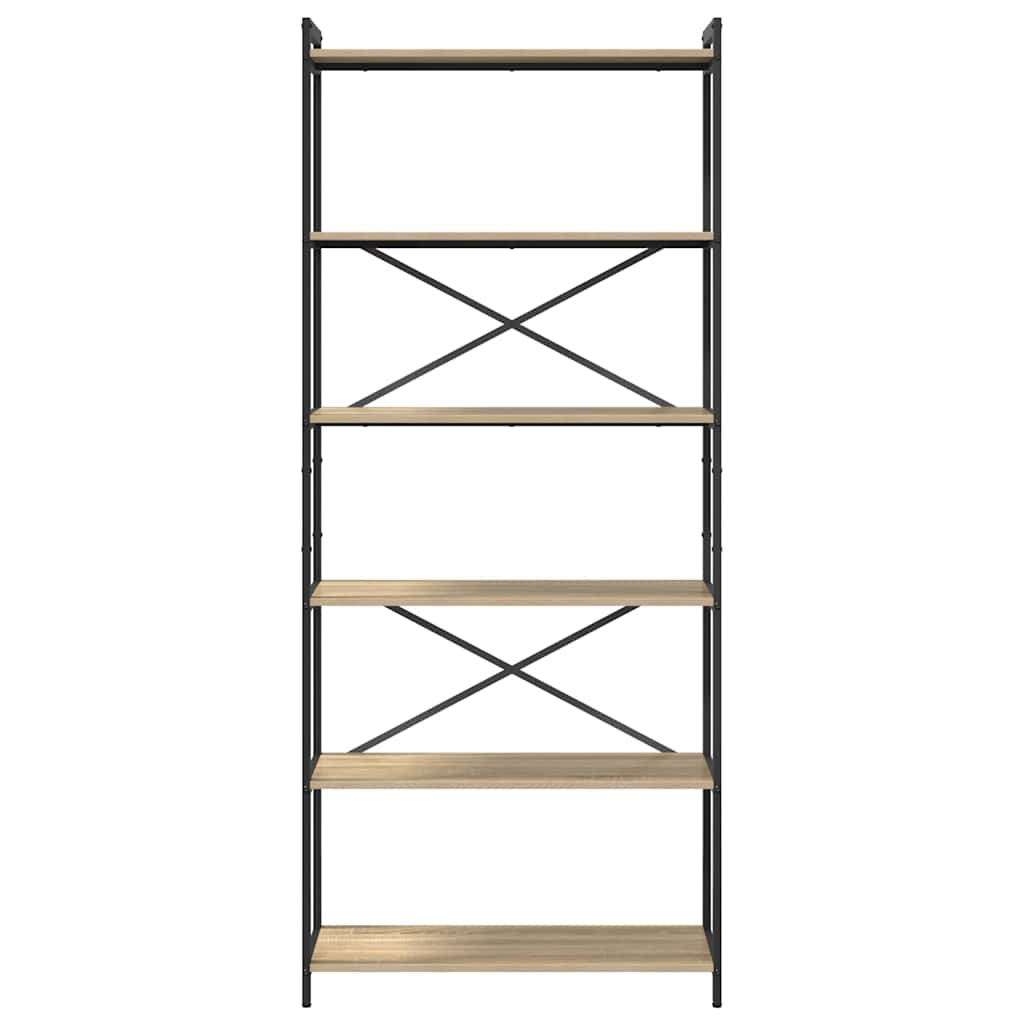 Bibliothèque Chêne sonoma 80 x 30 x 188 cm Bois d'ingénierie - XIOS