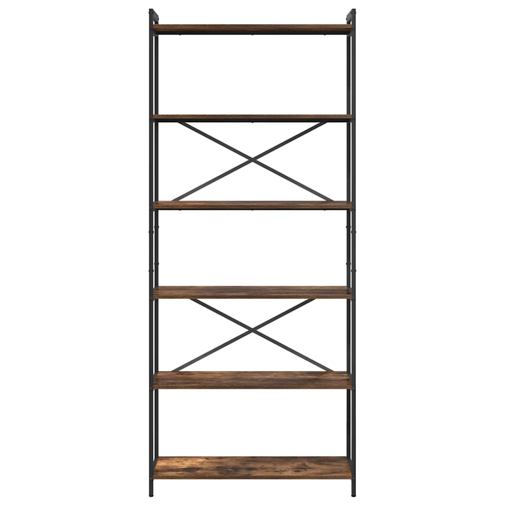 Bibliothèque Chêne fumé 80 x 30 x 188 cm Bois d'ingénierie - XIOS