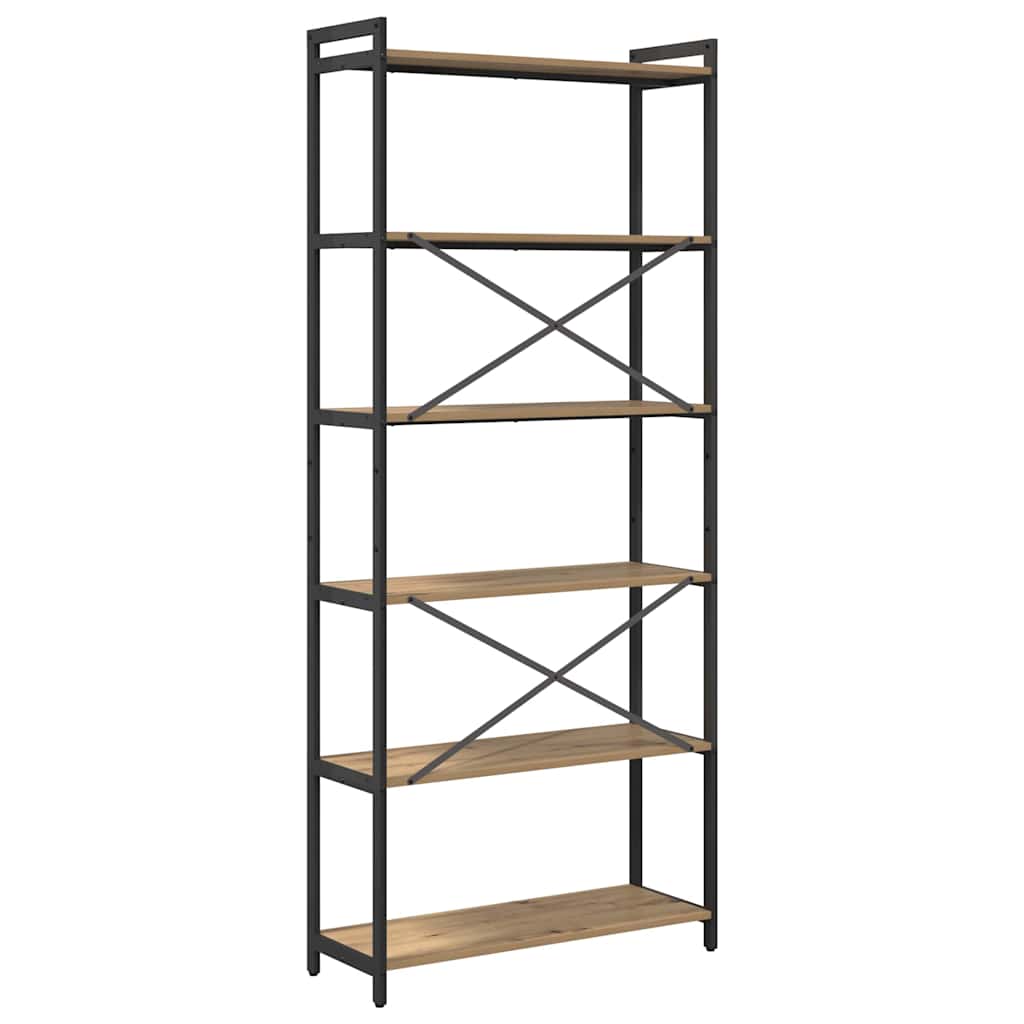 Bibliothèque chêne artisanal 80 x 30 x 188 cm Bois d'ingénierie - XIOS