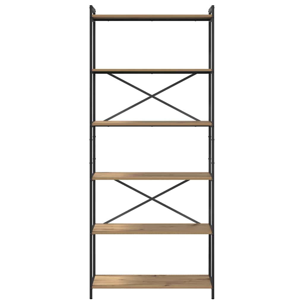 Bibliothèque chêne artisanal 80 x 30 x 188 cm Bois d'ingénierie - XIOS