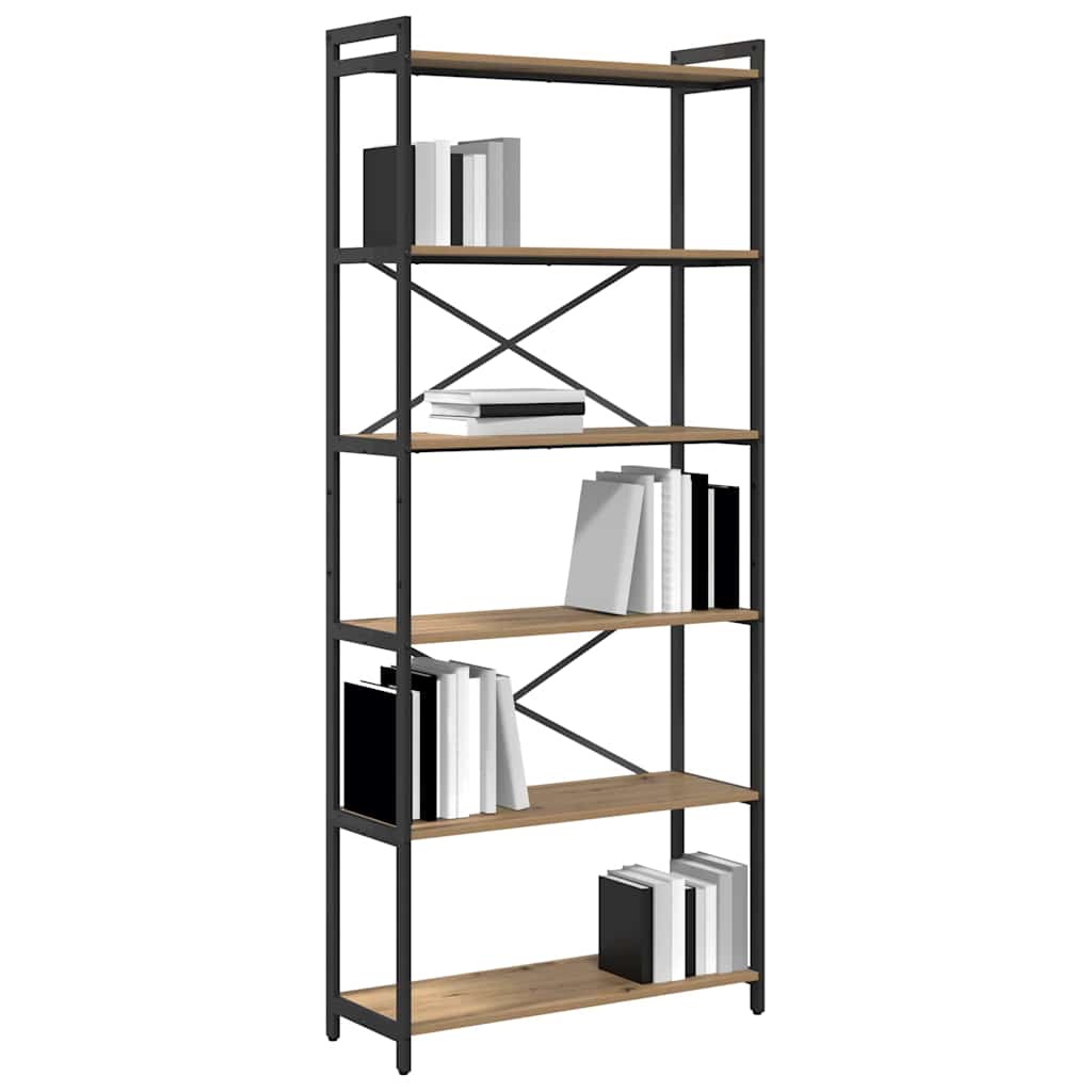 Bibliothèque chêne artisanal 80 x 30 x 188 cm Bois d'ingénierie - XIOS