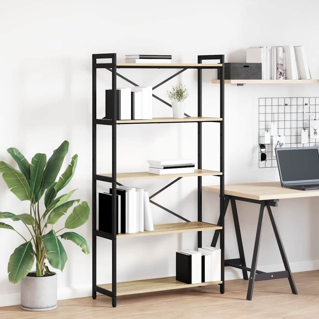 Bibliothèque Chêne sonoma 80 x 30 x 153 cm Bois d'ingénierie - XIOS