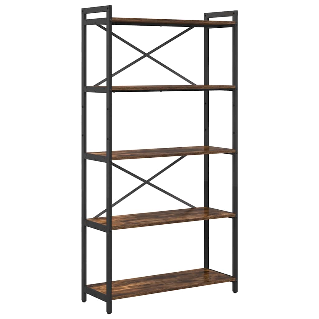 Bibliothèque Chêne fumé 80 x 30 x 153 cm Bois d'ingénierie - XIOS