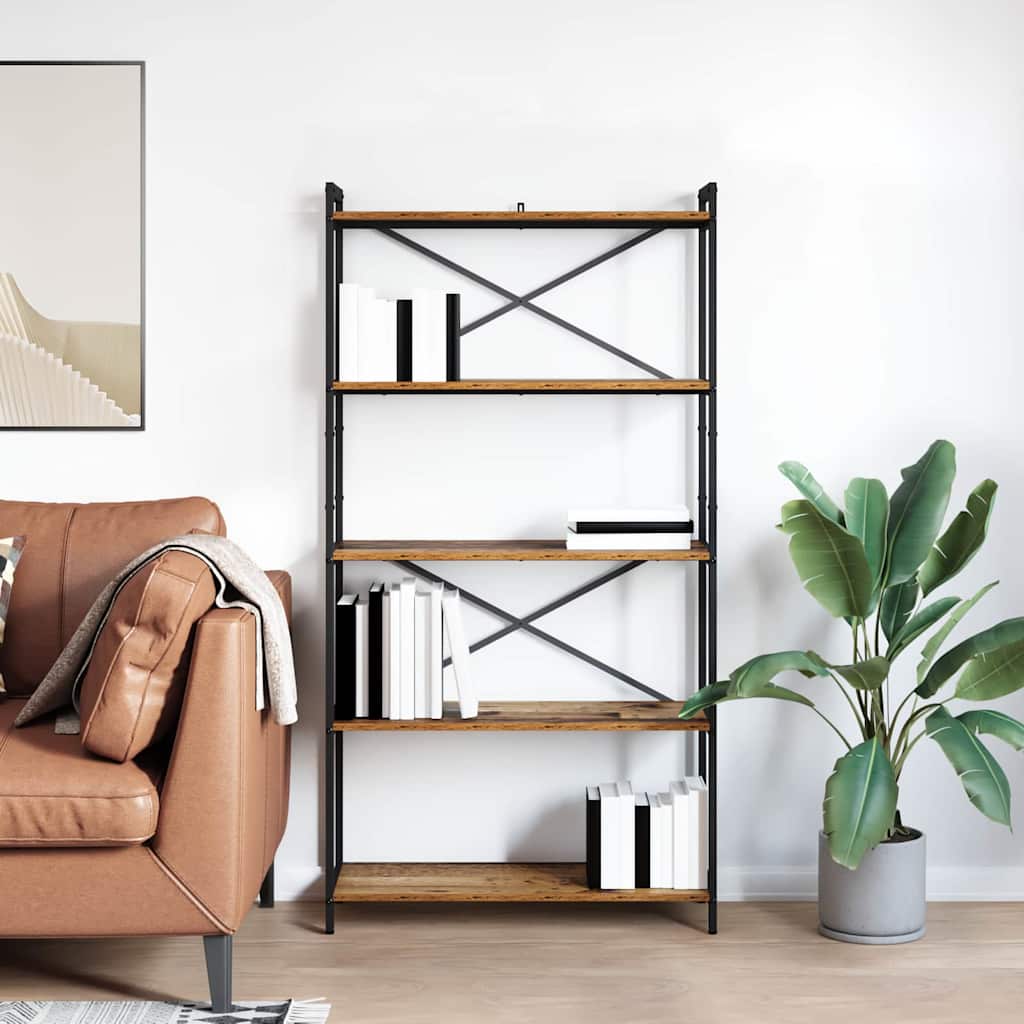 Étagère Bois ancien 80 x 30 x 155 cm Bois d'ingénierie - XIOS