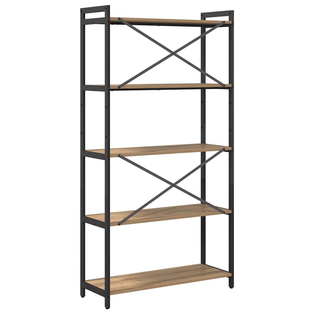 Bibliothèque chêne artisanal 80 x 30 x 153 cm Bois d'ingénierie - XIOS