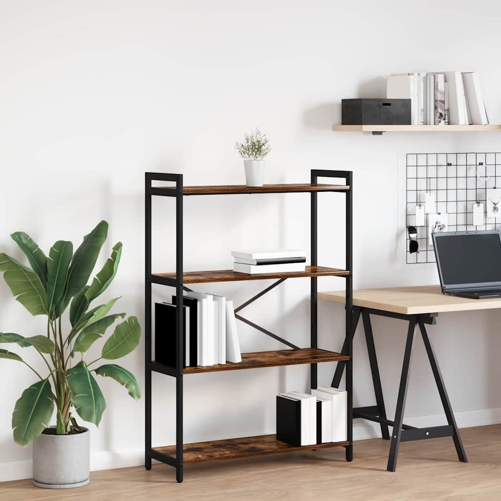 Bibliothèque Chêne fumé 80 x 30 x 118 cm Bois d'ingénierie - XIOS