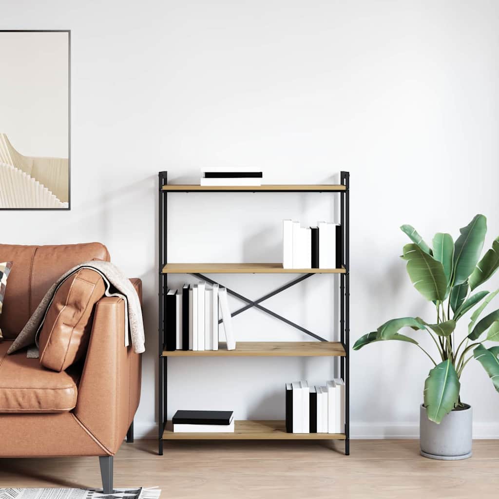 Bibliothèque chêne artisanal 80 x 30 x 118 cm Bois d'ingénierie - XIOS