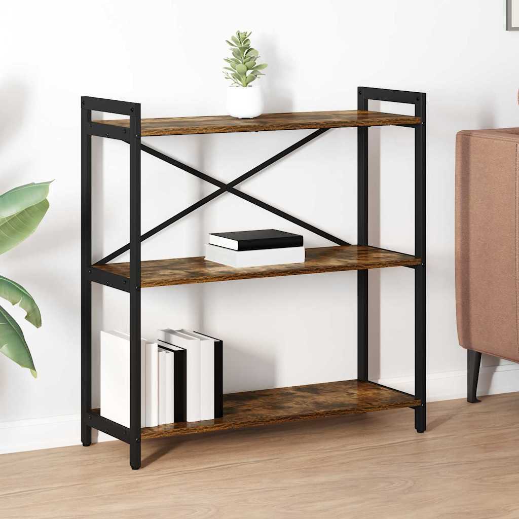 Bibliothèque Chêne fumé 80 x 30 x 83 cm Bois d'ingénierie - XIOS