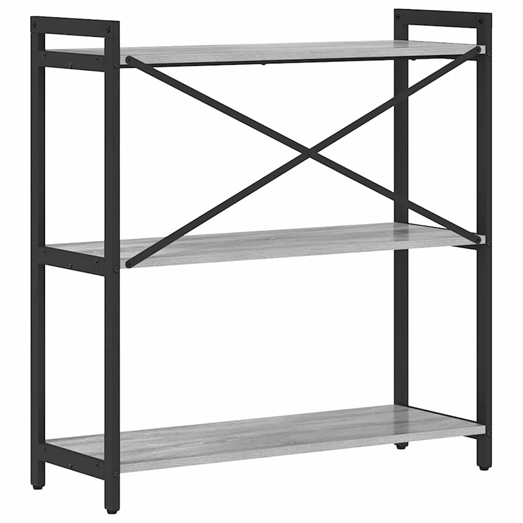 Bibliothèque Sonoma gris 80 x 30 x 83 cm Bois d'ingénierie - XIOS