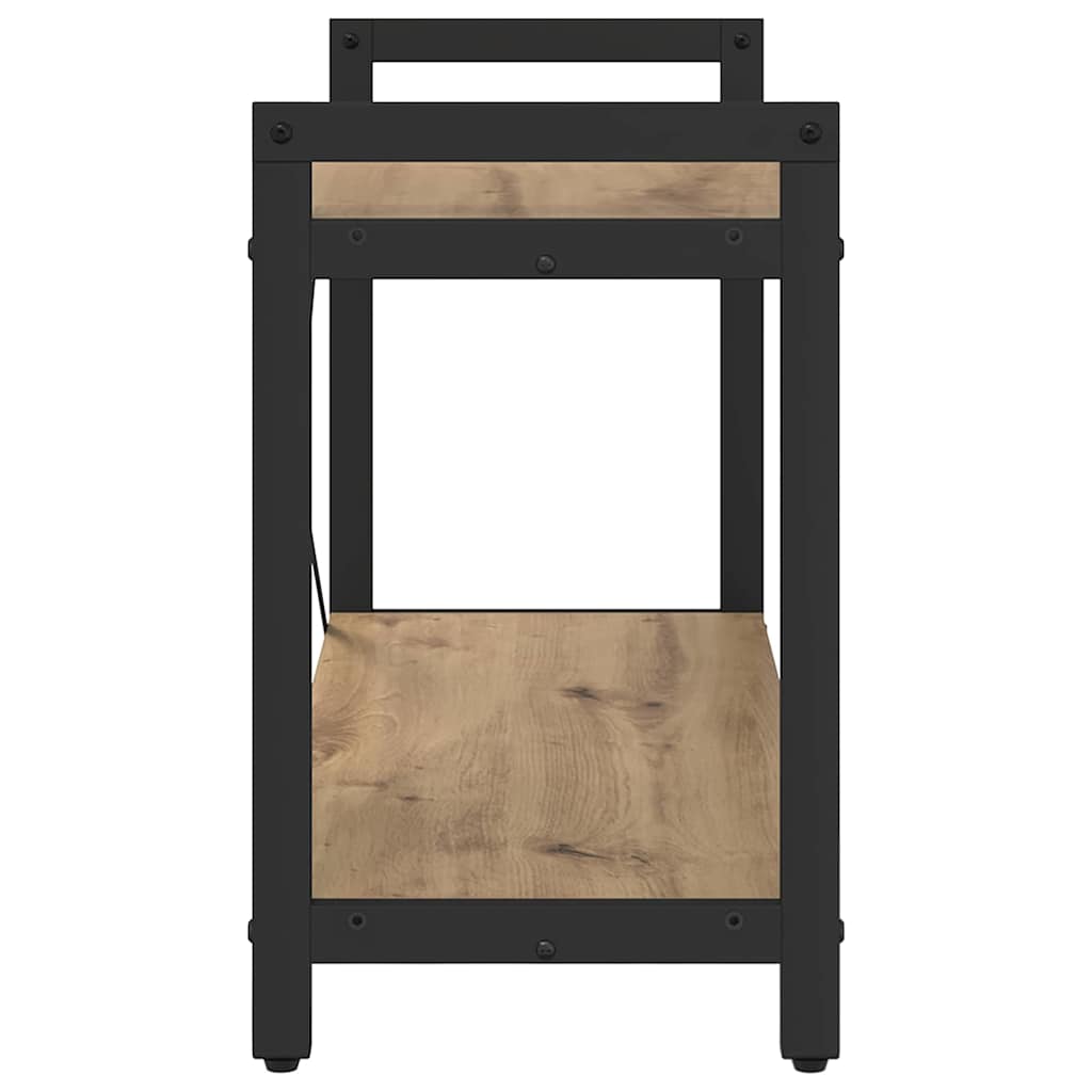 Bibliothèque chêne artisanal 80 x 30 x 48.5 cm - XIOS