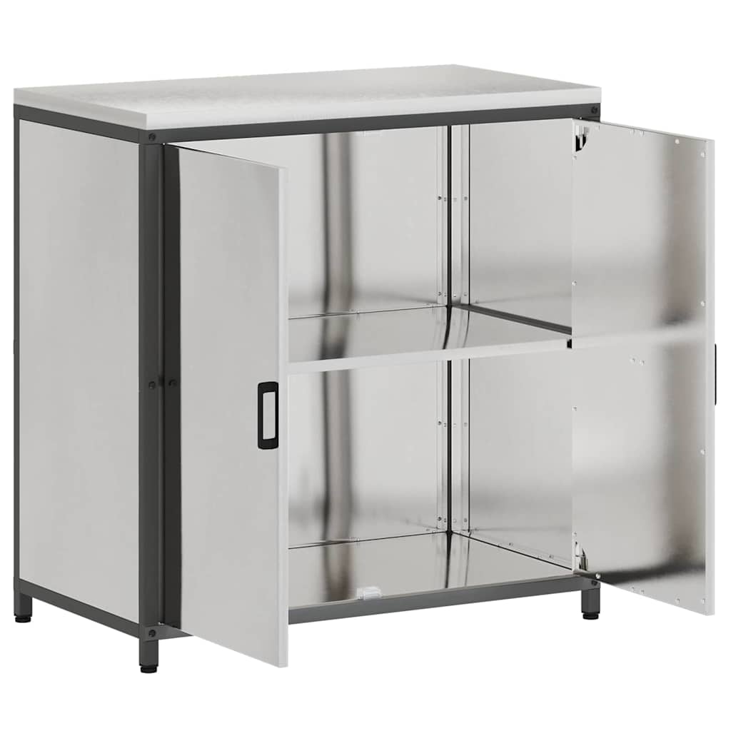 Meuble de rangement de cuisine HATTEM Argenté 90 x 50 x 92 cm - XIOS