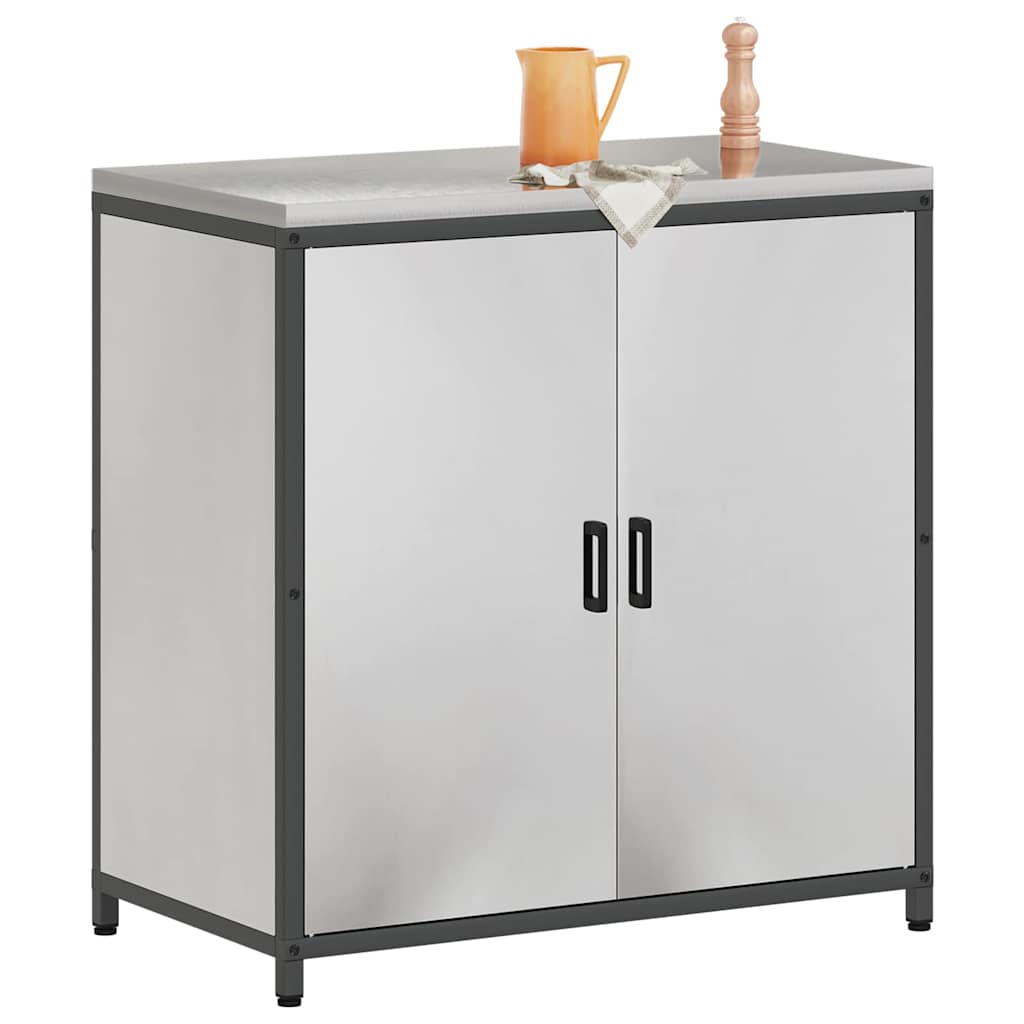 Meuble de rangement de cuisine HATTEM Argenté 90 x 50 x 92 cm - XIOS