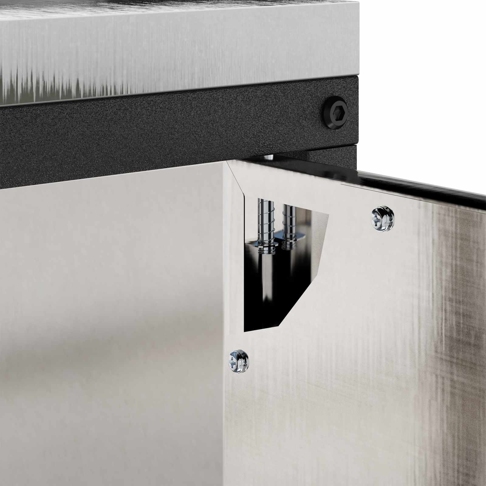 Meuble de rangement de cuisine HATTEM Argenté 60 x 50 x 92 cm - XIOS
