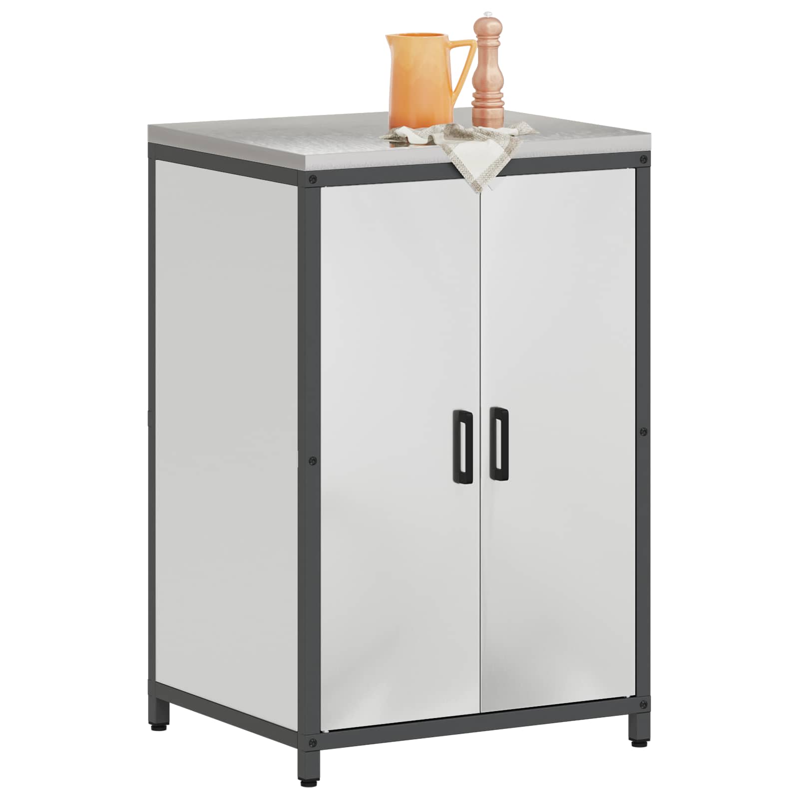 Meuble de rangement de cuisine HATTEM Argenté 60 x 50 x 92 cm - XIOS