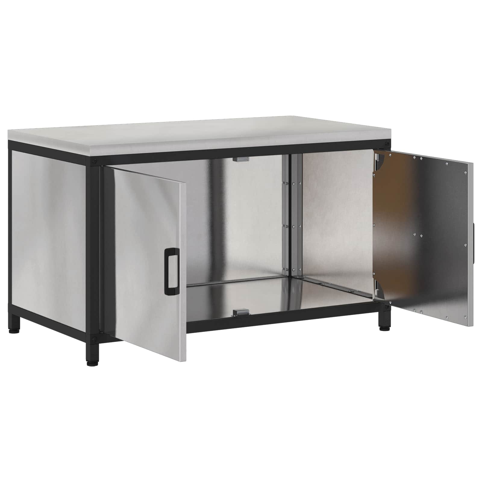 Meuble de rangement de cuisine HATTEM Argenté 90 x 50 x 53 cm - XIOS