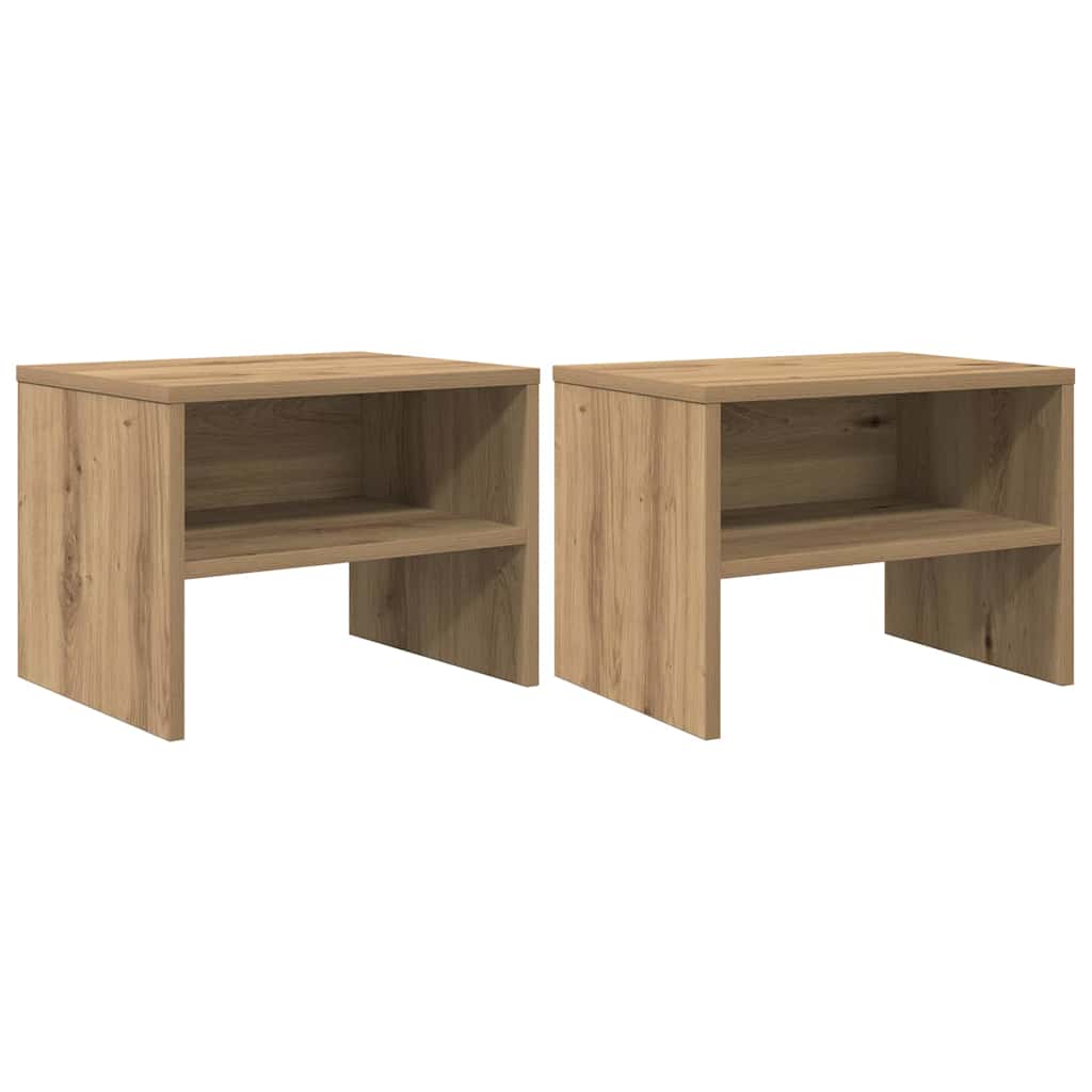 Cabinet de chevet 2 pcs chêne artisanal 40 x 40 x 30 cm - XIOS