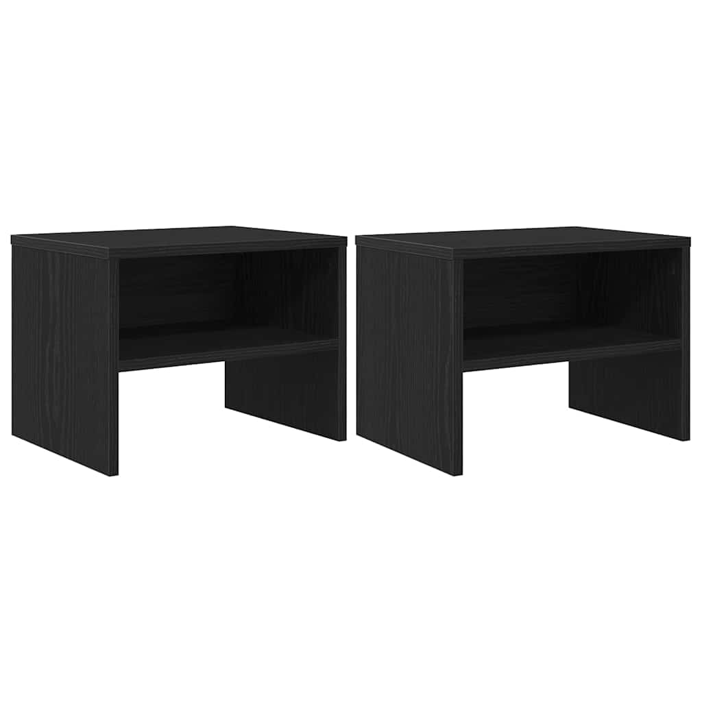 Cabinet de chevet 2 pcs Chêne noir 40 x 40 x 30 cm - XIOS