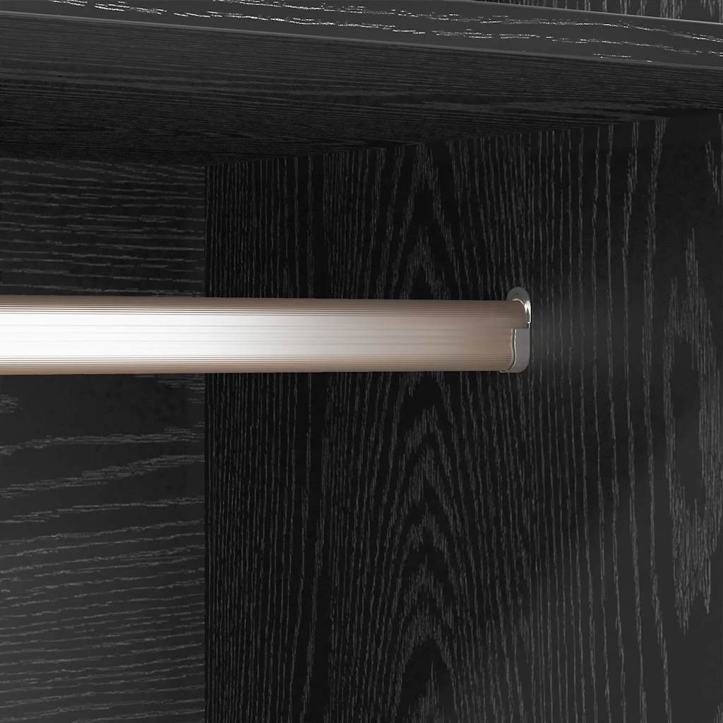 Armoire avec étagère avec stockage Chêne noir Bois d'ingénierie - XIOS