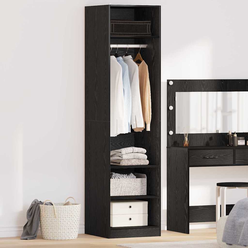 Armoire avec étagère avec stockage Chêne noir Bois d'ingénierie - XIOS