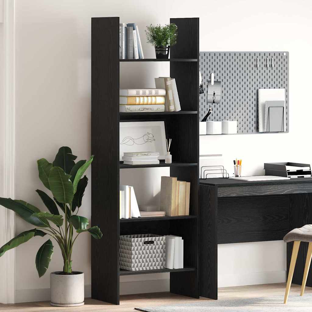 Bibliothèque Chêne noir 60 x 35 x 180 cm Bois d'ingénierie - XIOS