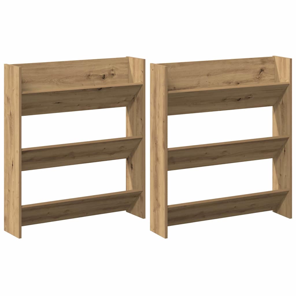 Cabinet à chaussures 2 pcs Chêne artisanal 85 x 18 x 90 cm - XIOS