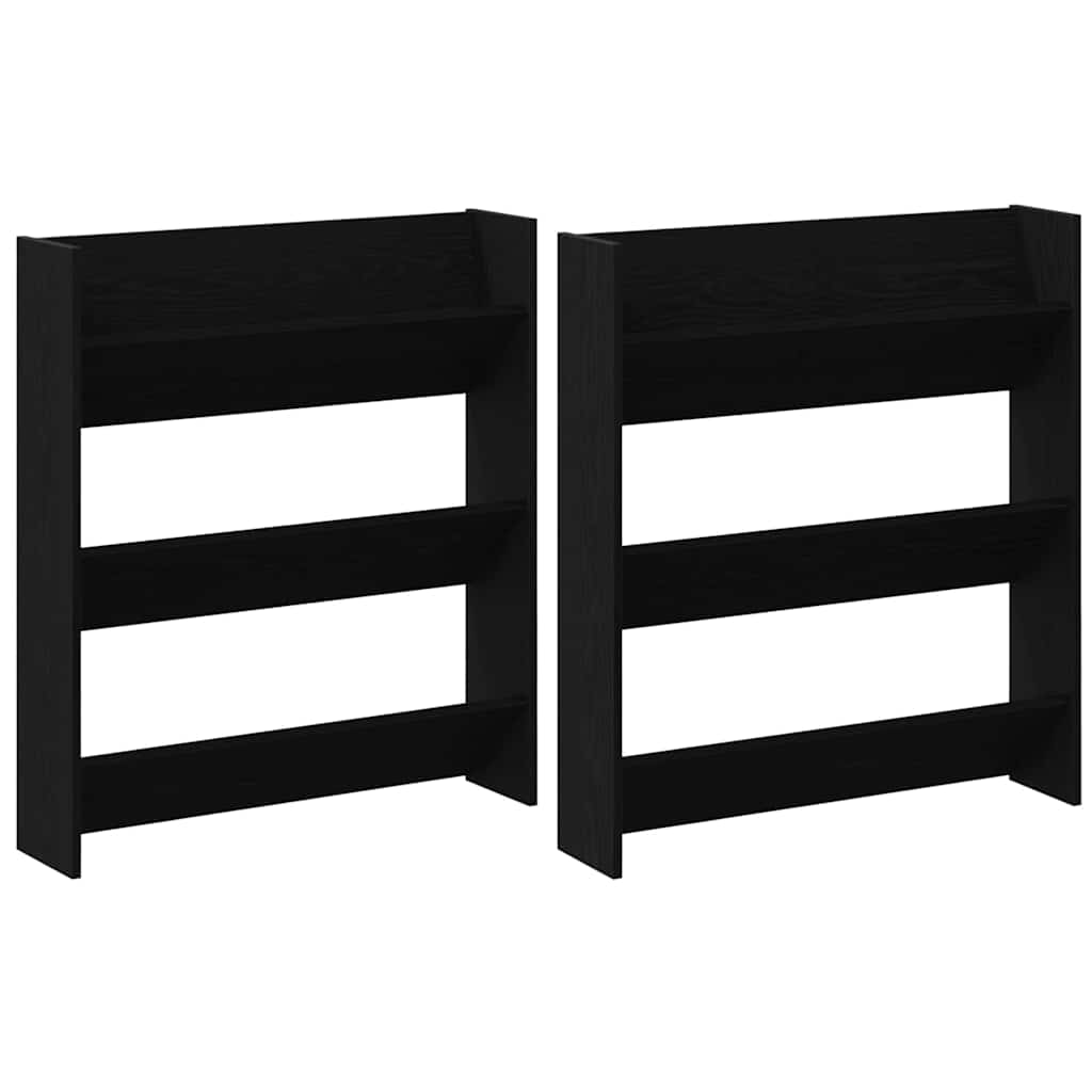 Cabinet à chaussures 2 pcs Chêne noir 86 x 18 x 90 cm - XIOS