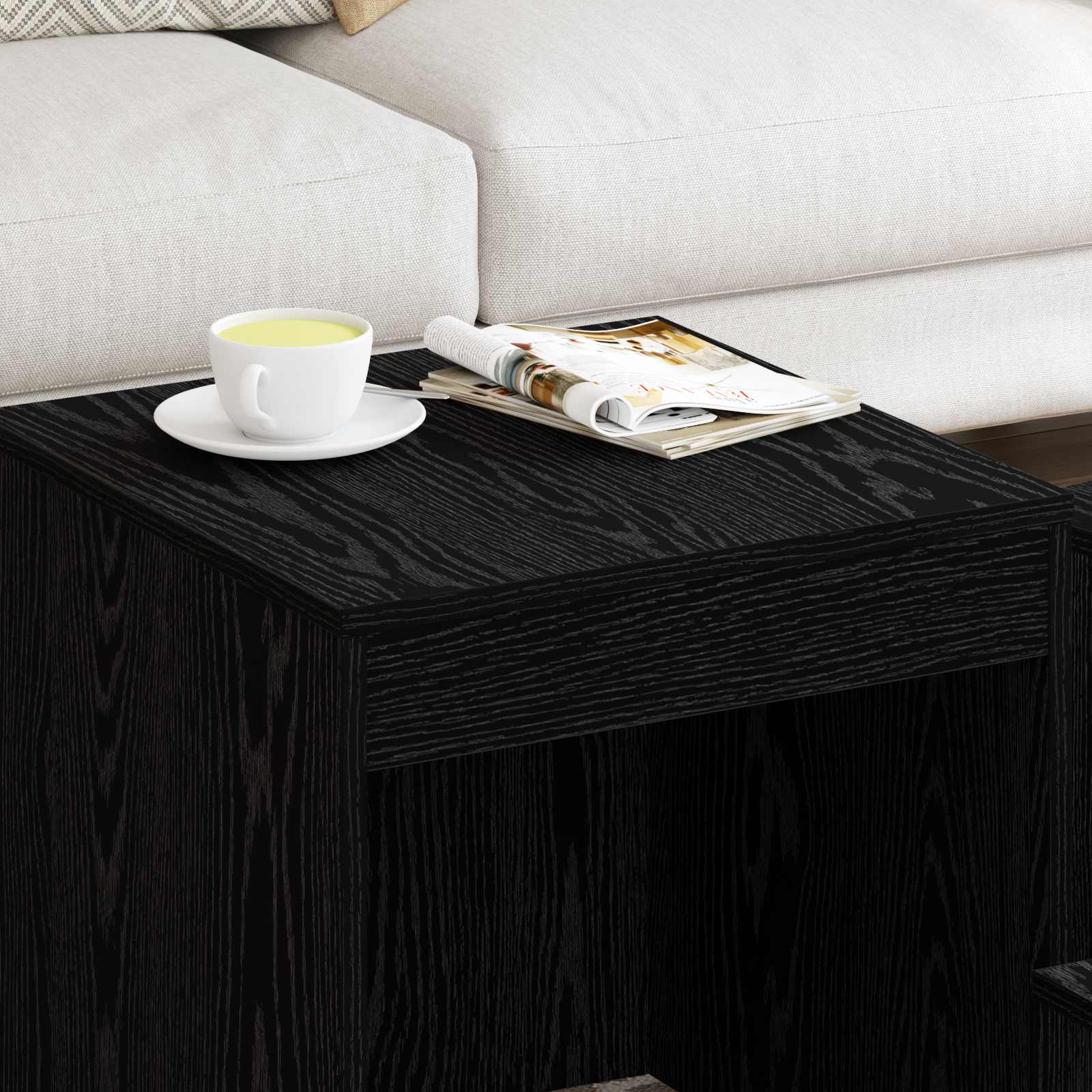 Table basse 3 pc Chêne noir 45 x 45 x 45 cm Bois d'ingénierie - XIOS