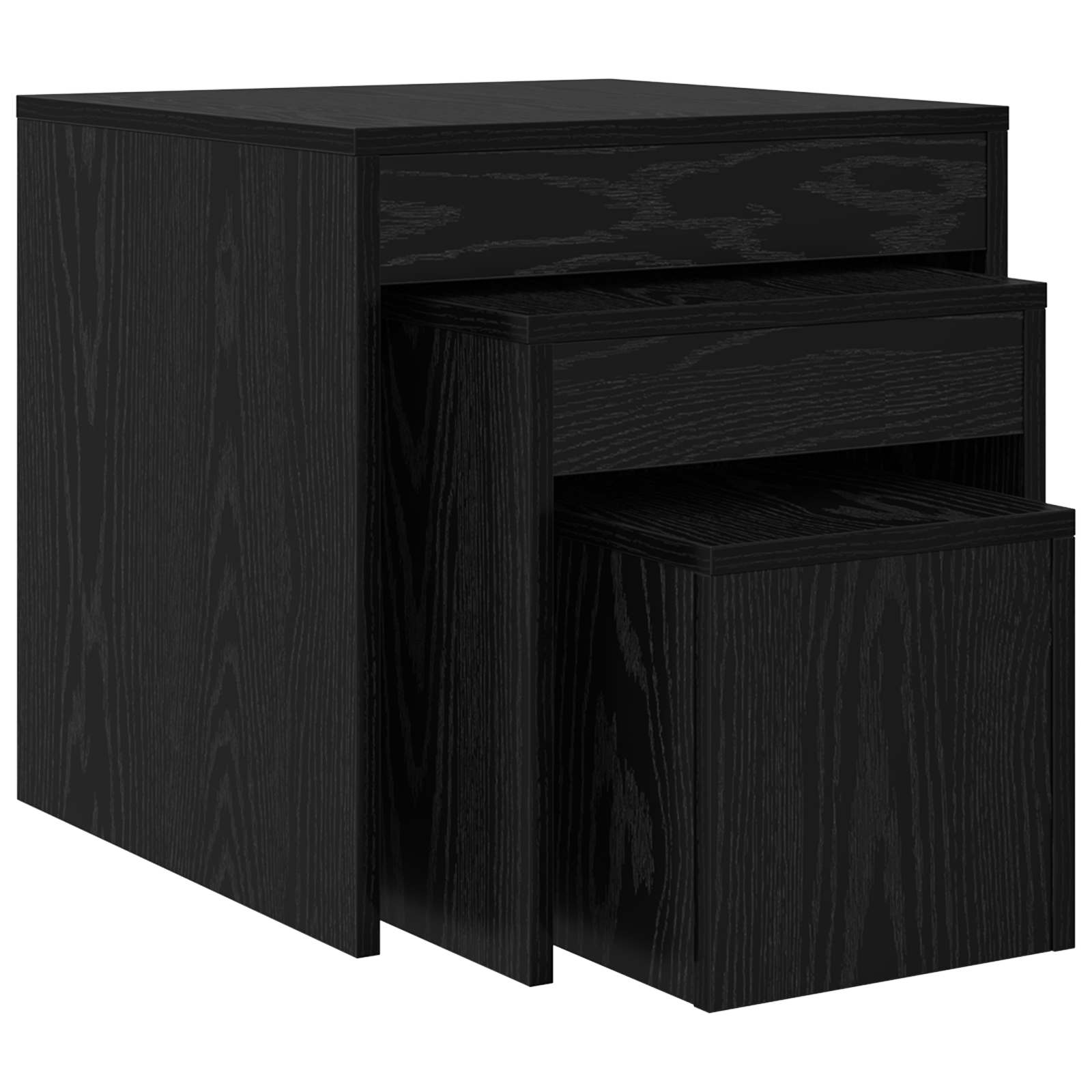 Table basse 3 pc Chêne noir 45 x 45 x 45 cm Bois d'ingénierie - XIOS
