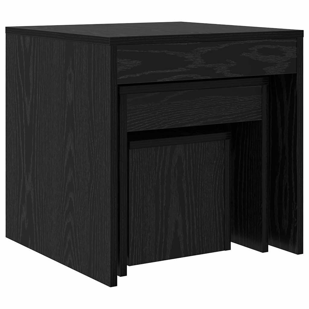 Tables basses Autre 3 pcs Chêne noir Bois d'ingénierie - XIOS