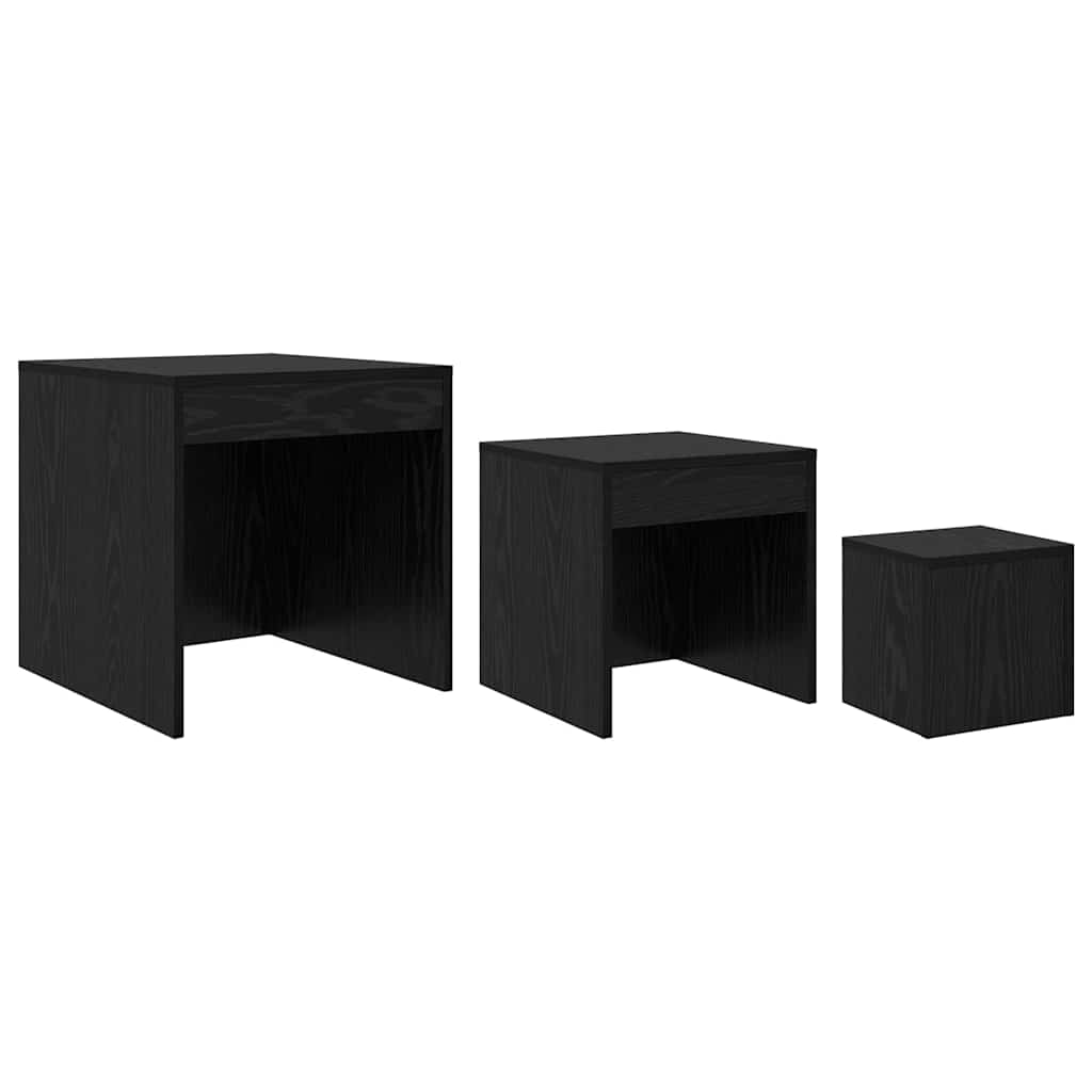 Tables basses Autre 3 pcs Chêne noir Bois d'ingénierie - XIOS