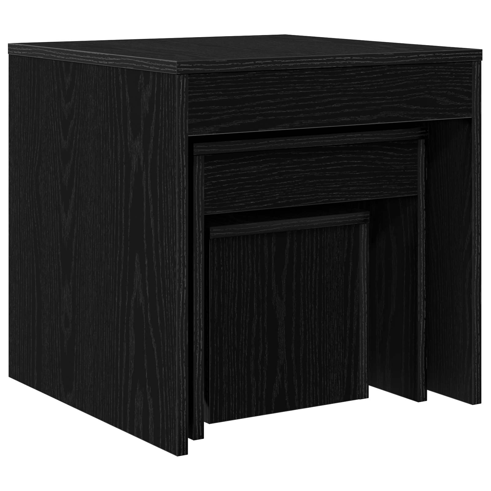 Table basse 3 pc Chêne noir 45 x 45 x 45 cm Bois d'ingénierie - XIOS