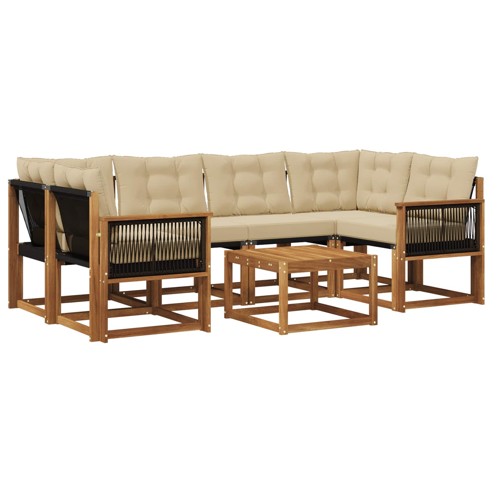 Ensemble de canapés d'extérieur 7 pcs Naturel et Beige - XIOS