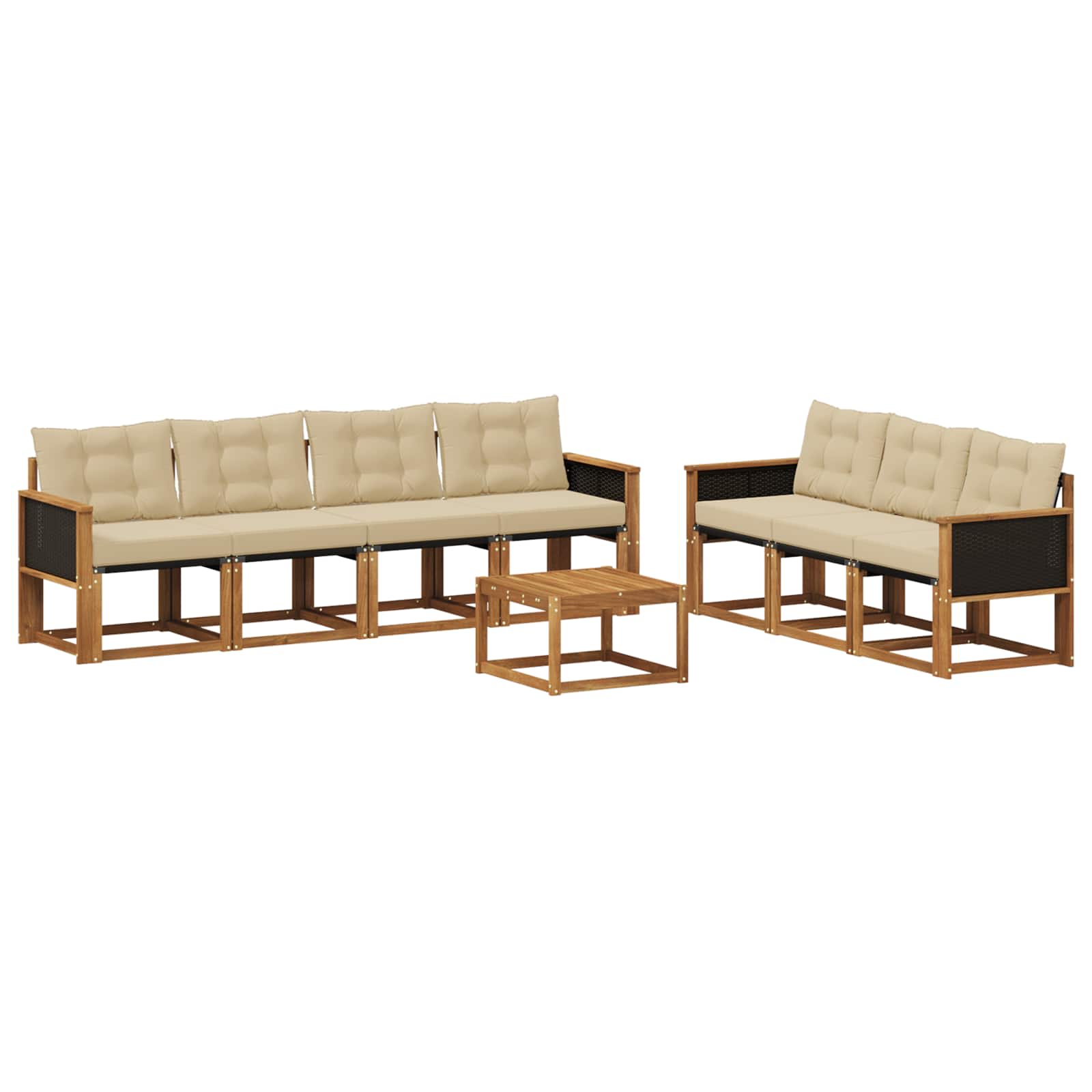 Ensemble de canapés d'extérieur 8 pcs Naturel et Beige - XIOS